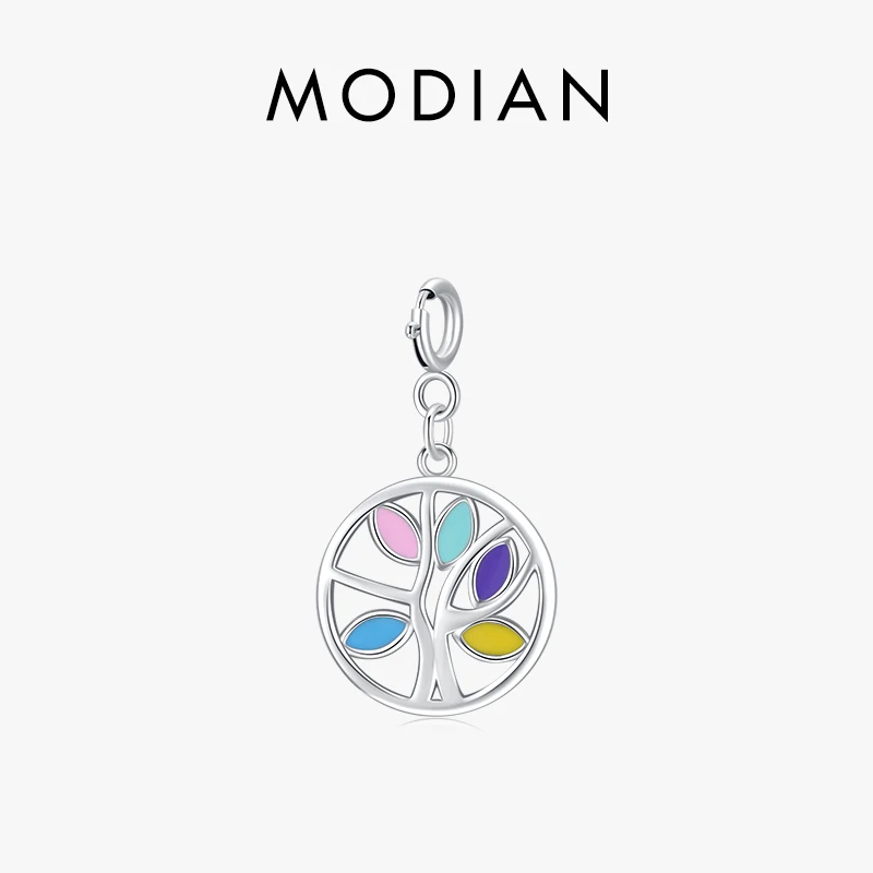 Modian 925 Sterling Silver Rainbow Enamel Pendant For Women Fit DIY Making Bracelet & Necklace Luck Tree Charms Fine Jewelry
Modian 925 Sterling Silver Rainbow Enamel Pendant For Women Fit DIY Making Bracelet & Necklace Luck Tree Charms Fine Jewelry
