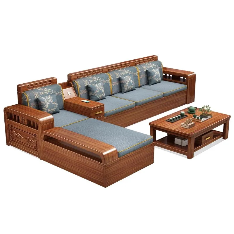 Walnut solid wood sofa combination new Chinese living room size apartment
Walnut solid wood sofa combination new Chinese living room size apartment