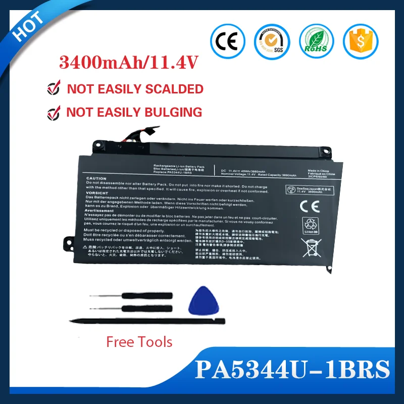 PA5344U-1BRS 11.4V 45Wh 3860mAh Rechargeable Laptop Battery For Toshiba Dynabook BJ65 FS Series
PA5344U-1BRS 11.4V 45Wh 3860mAh Rechargeable Laptop Battery For Toshiba Dynabook BJ65 FS Series