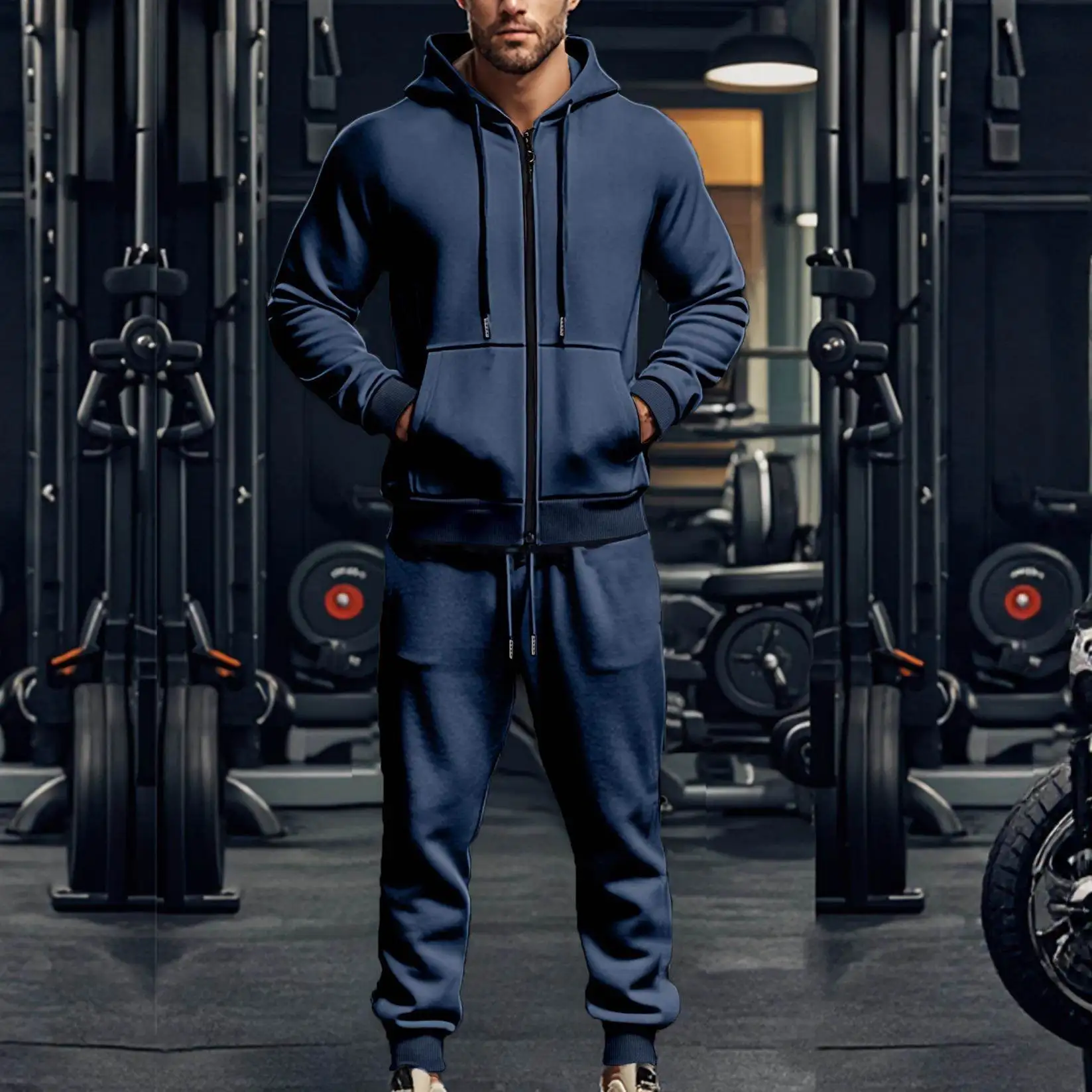 Men's Fleece Lined Zip up Hoodie And Pants Set Long Sleeve Thermal Sportswear Casual Autumn Winter Outfit with Pockets
Men's Fleece Lined Zip up Hoodie And Pants Set Long Sleeve Thermal Sportswear Casual Autumn Winter Outfit with Pockets