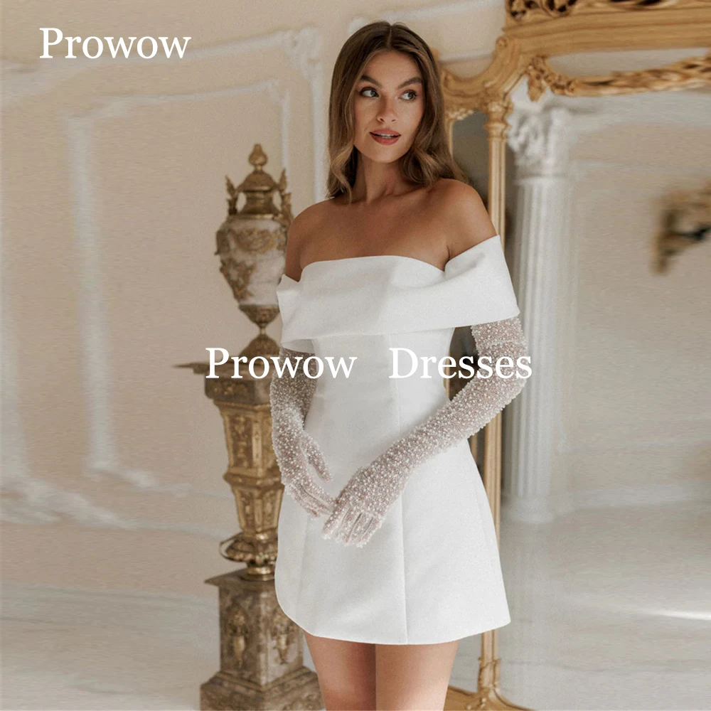 Prowow Elegant Beading Pearls Short Wedding Dresses Off Shoulder A Line Mini Bride Gowns Pleats Satin Customized Vestidos De Nov
Prowow Elegant Beading Pearls Short Wedding Dresses Off Shoulder A Line Mini Bride Gowns Pleats Satin Customized Vestidos De Nov
