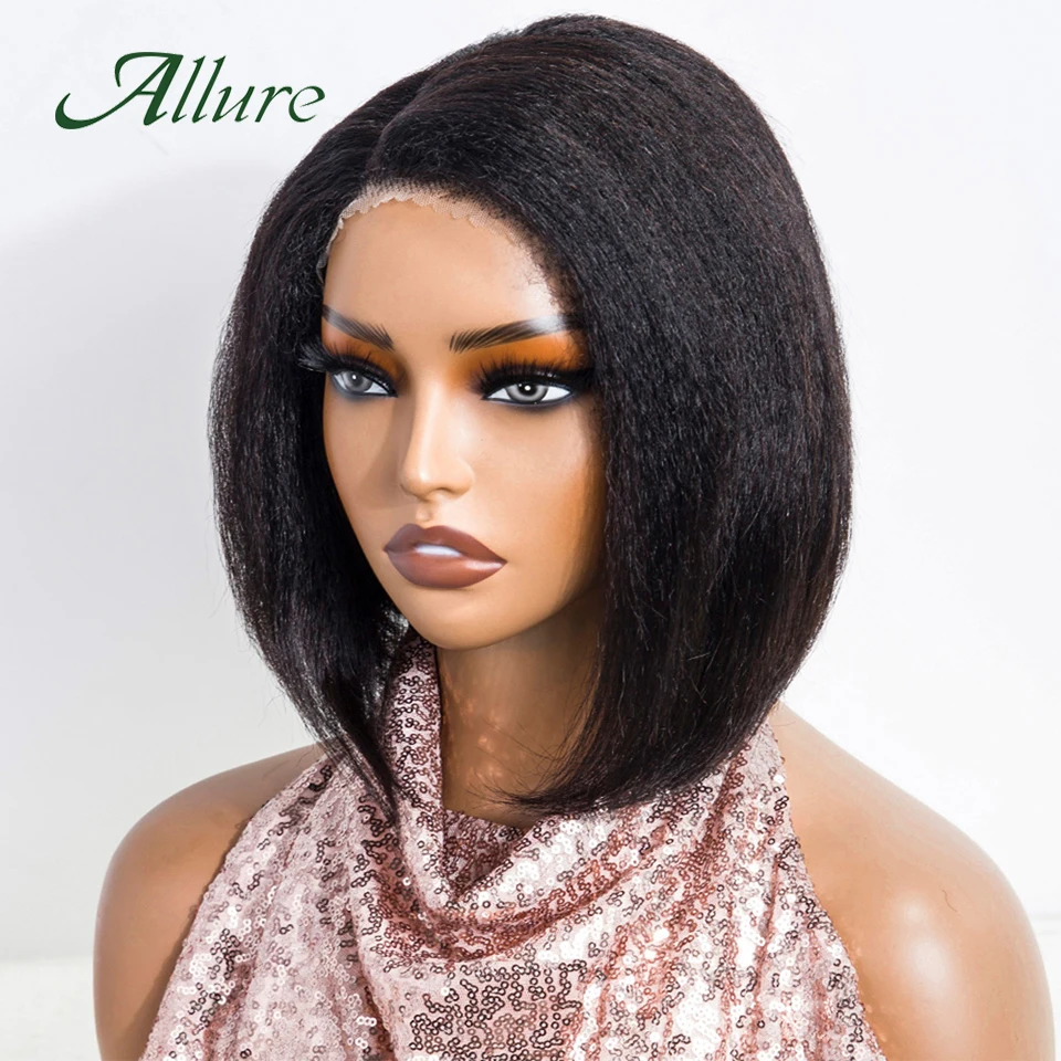 Brazilian Yaki Straight Human Hair Short Bob Wigs For Women Natural Black Colored Hair Lace Wigs Preplucked With Babyhair Allure
Brazilian Yaki Straight Human Hair Short Bob Wigs For Women Natural Black Colored Hair Lace Wigs Preplucked With Babyhair Allure