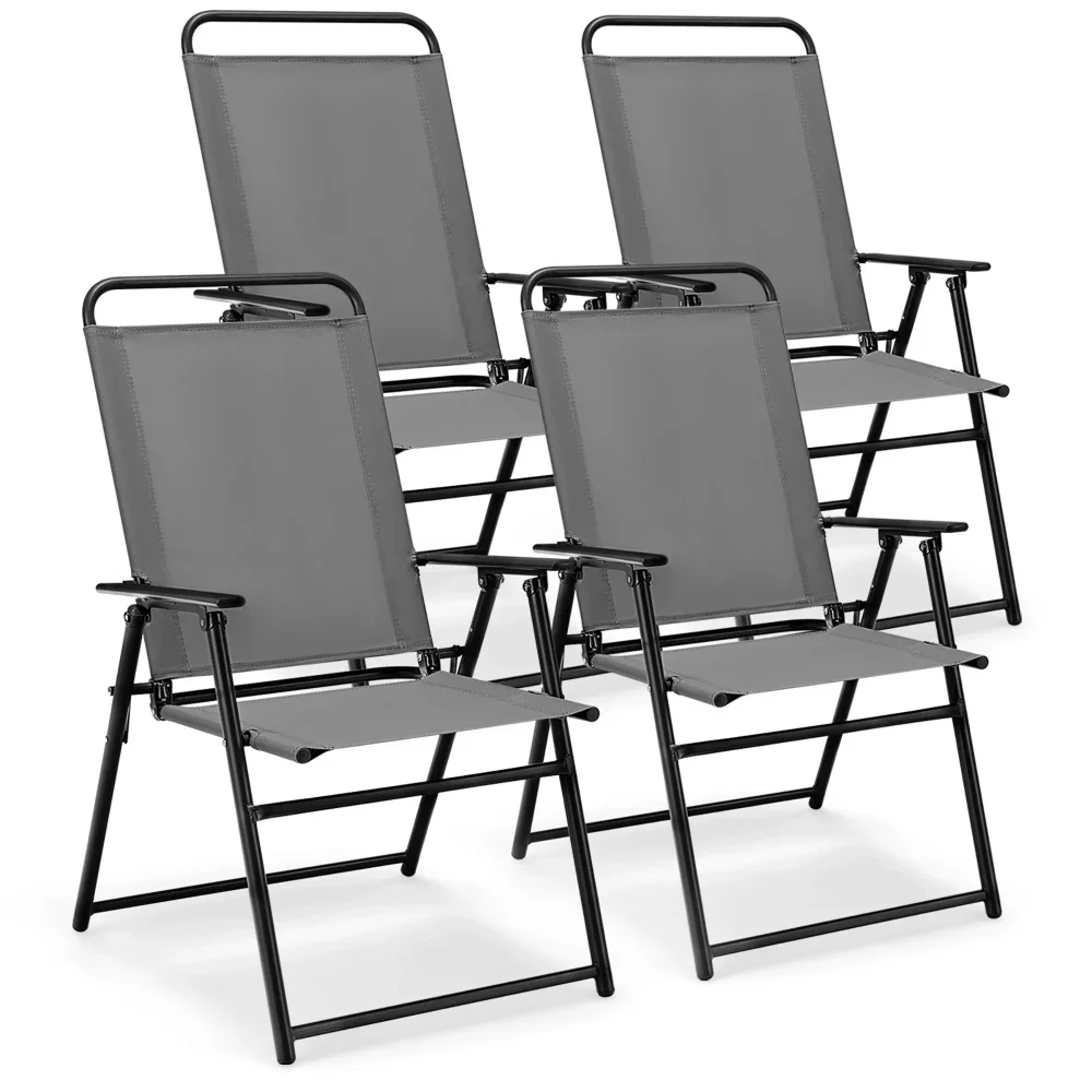 Set of 4 Folding Sling Chairs Portable chair w/ Dining Armrest Backrest Patio Suitable for various outdoor environments
Set of 4 Folding Sling Chairs Portable chair w/ Dining Armrest Backrest Patio Suitable for various outdoor environments