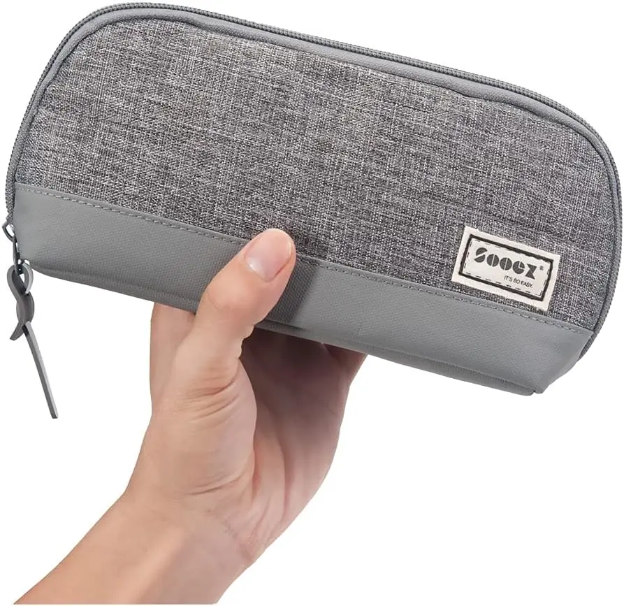 Wide-Opening Pencil Case, Lightweight & Spacious Pencil Pouch, Triangular Design for Adults, Grey
Wide-Opening Pencil Case, Lightweight & Spacious Pencil Pouch, Triangular Design for Adults, Grey