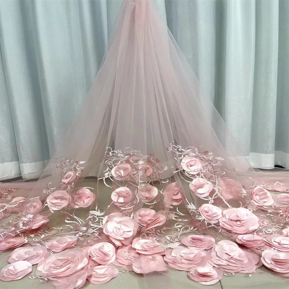 African Tulle Lace Fabric 2024 High Quality 3D Flower Tulle Lace French Nigerian Net Lace Fabric For Bridal Sewing Wedding Dress
African Tulle Lace Fabric 2024 High Quality 3D Flower Tulle Lace French Nigerian Net Lace Fabric For Bridal Sewing Wedding Dress