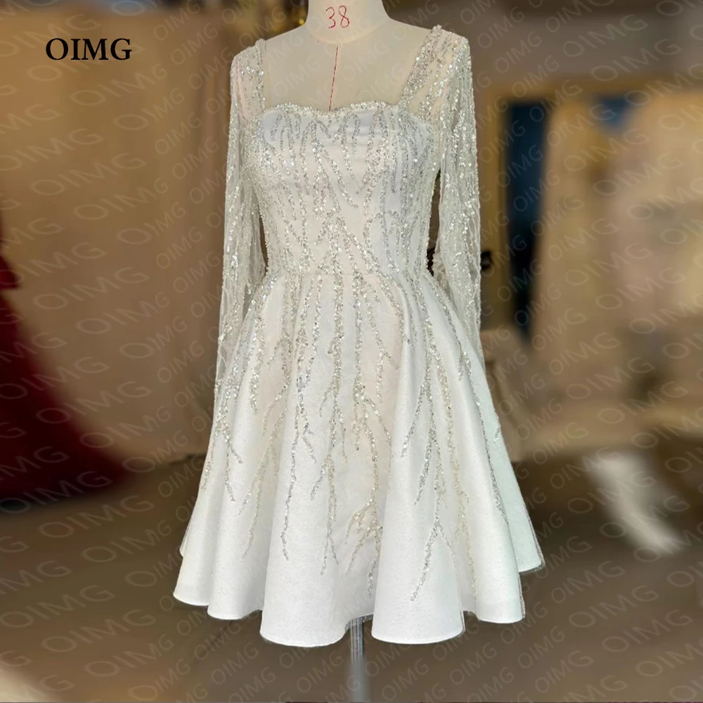 OIMG Luxury 2023 A Line Sequin Lace Short Wedding Dresses Long Sleeves Sweetheart Princess Bride Bridal Gowns Vestido de noiva
OIMG Luxury 2023 A Line Sequin Lace Short Wedding Dresses Long Sleeves Sweetheart Princess Bride Bridal Gowns Vestido de noiva