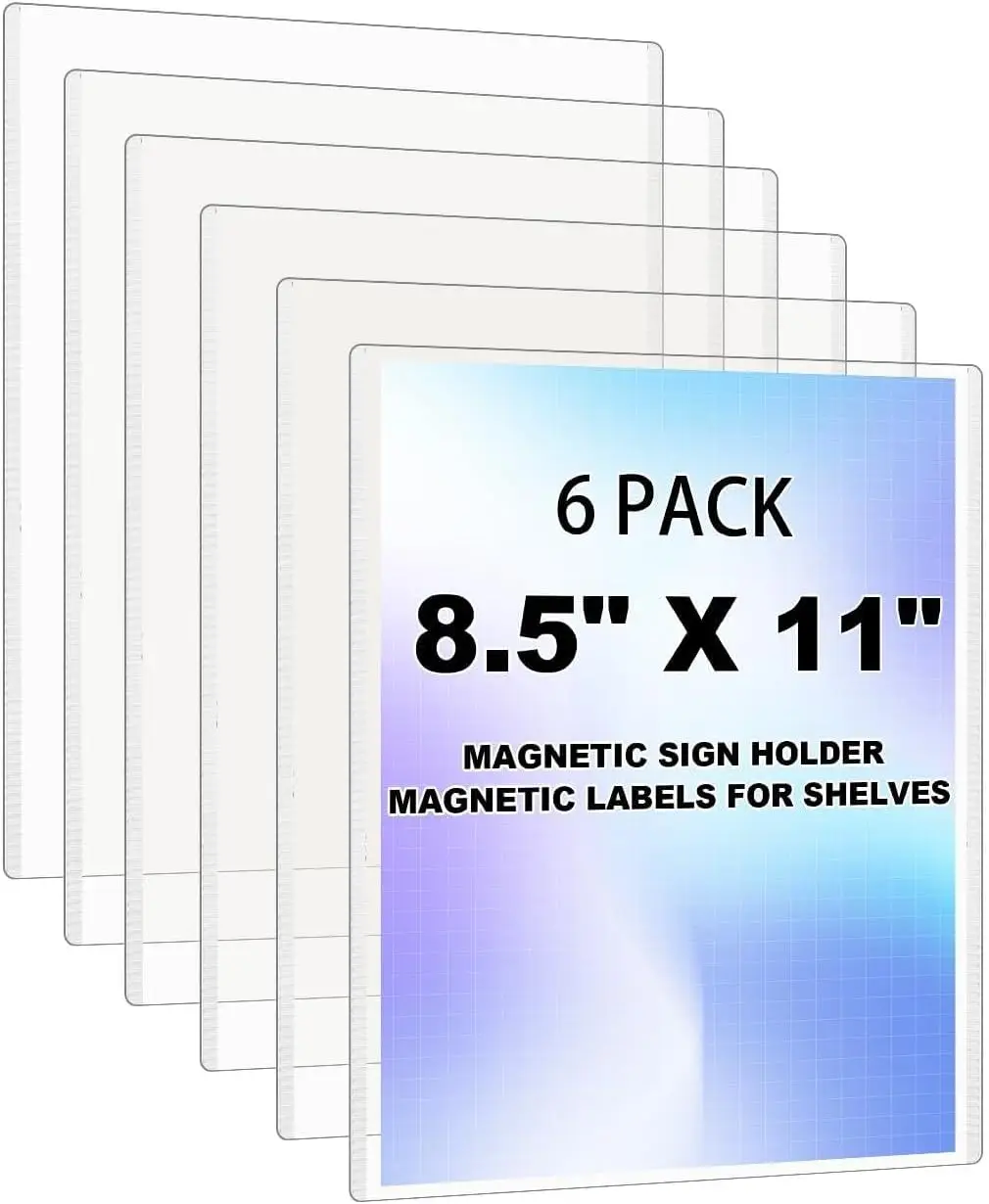 6 Pcs Semi-Rigid Document Sleeves 8.5x11, Clear Sheet Protectors for 8x10, Adhesive Magnet Backing Included
6 Pcs Semi-Rigid Document Sleeves 8.5x11, Clear Sheet Protectors for 8x10, Adhesive Magnet Backing Included