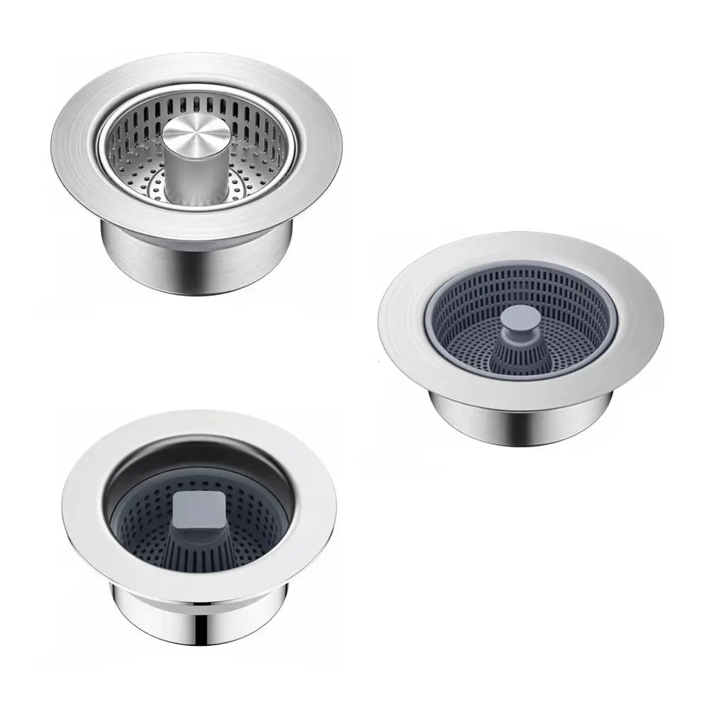Rust-proof Kitchen Sink Drain Strainer Durable Bouncing Core Sink Stopper Double Sealed Stainless Steel
Rust-proof Kitchen Sink Drain Strainer Durable Bouncing Core Sink Stopper Double Sealed Stainless Steel