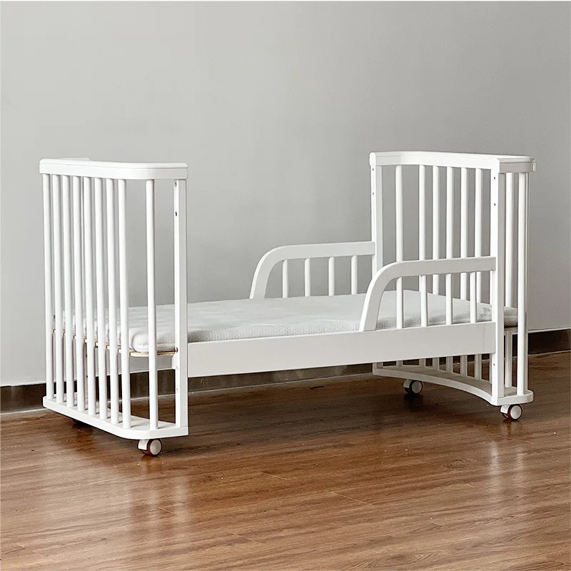 Многофункциональная деревянная кроватка-манеж 4-в-1 для новорожденных девочек и мальчиков
Многофункциональная деревянная кроватка-манеж 4-в-1 для новорожденных девочек и мальчиков