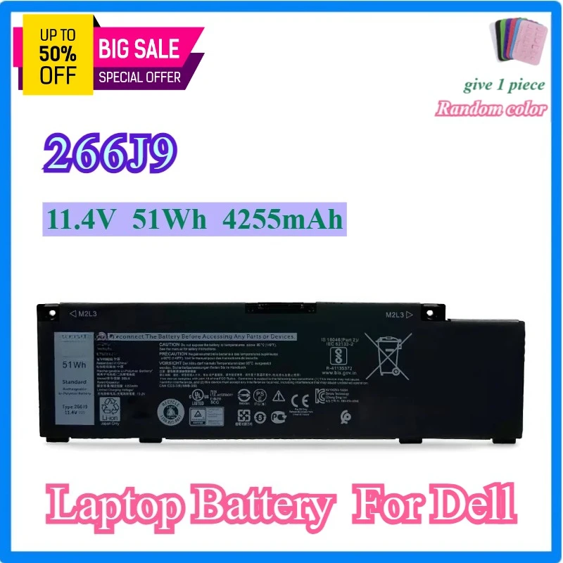 266J9 Laptop Battery for Dell G3 15 3590 3500 G5 15 5500 5505 Inspiron 14 5490 M4GWP PN1VN 11.4V 51WH
266J9 Laptop Battery for Dell G3 15 3590 3500 G5 15 5500 5505 Inspiron 14 5490 M4GWP PN1VN 11.4V 51WH