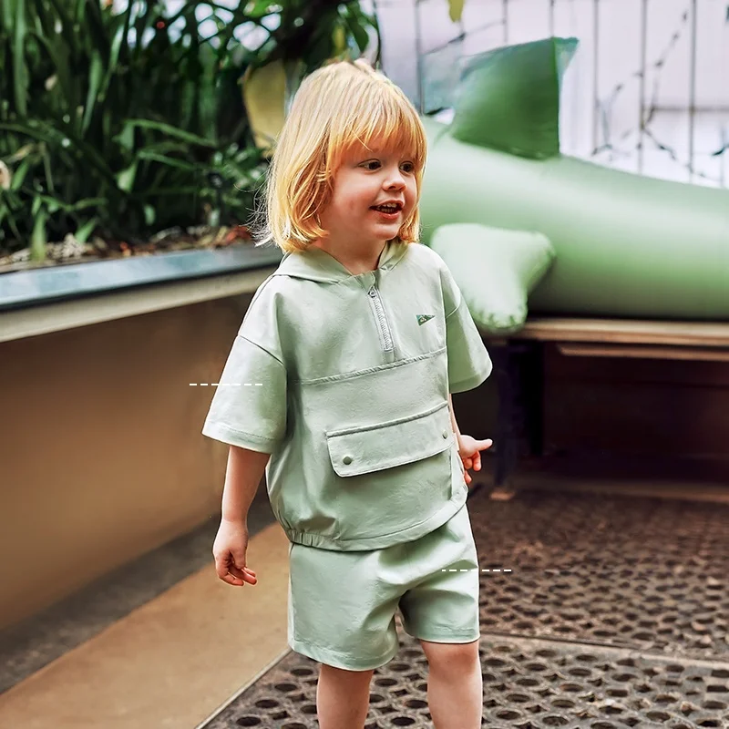 OUYUN Kids Summer Outfit Set Cooling Hooded T Shirt and Shorts Quick Dry Breathable Sports Suit Boys Girls
OUYUN Kids Summer Outfit Set Cooling Hooded T Shirt and Shorts Quick Dry Breathable Sports Suit Boys Girls