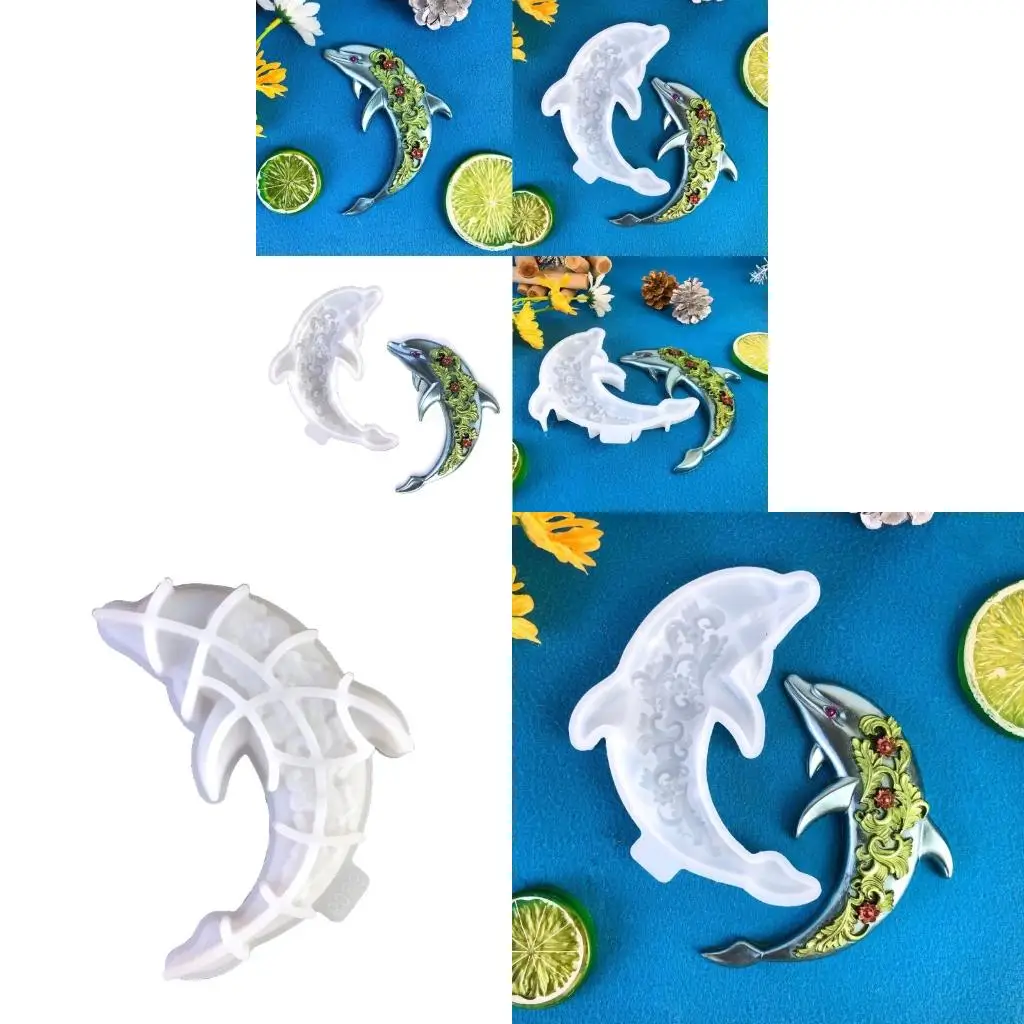 3D Dolphin Crystal Epoxy Resin Mold Wall Decoration Wall Hanging Ornaments Rose Flower Silicone Mould Home Decorations
3D Dolphin Crystal Epoxy Resin Mold Wall Decoration Wall Hanging Ornaments Rose Flower Silicone Mould Home Decorations