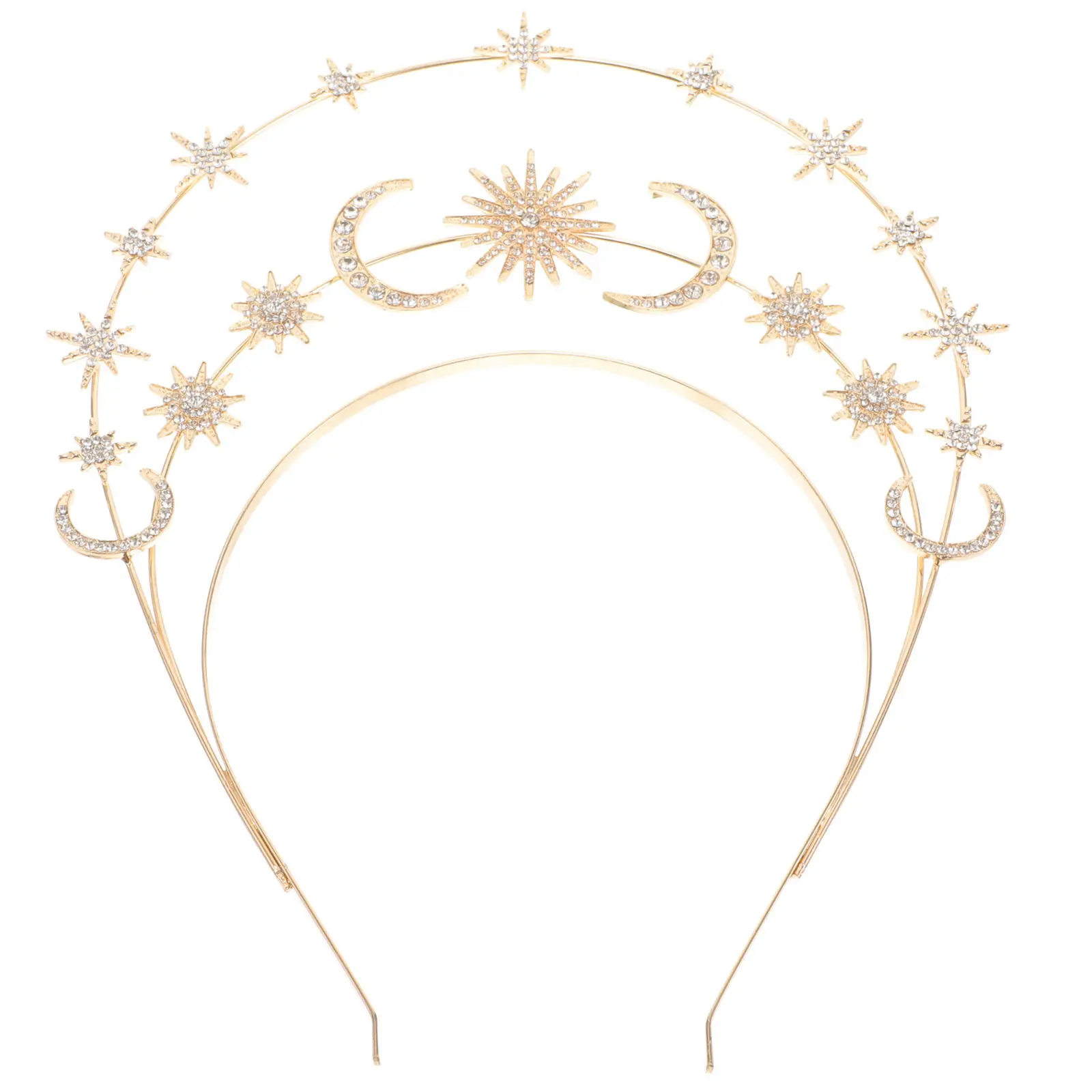 Многослойная металлическая тиара-корона Moon Star для невесты, выпускного вечера, вечеринки, аксессуар для волос, женский головной убор для свадьбы
Многослойная металлическая тиара-корона Moon Star для невесты, выпускного вечера, вечеринки, аксессуар для волос, женский головной убор для свадьбы