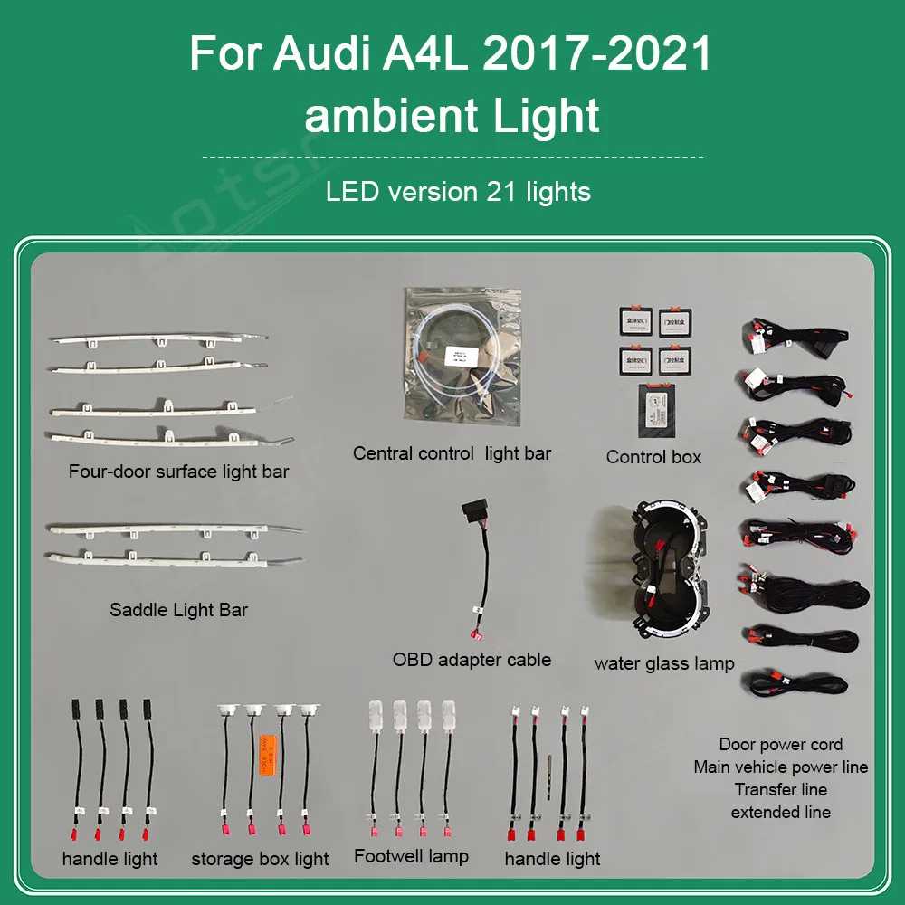 Car Ambient Lights 64 Colors LED Interior Kit with Music Sync Waterproof Easy Installation For Audi A4 2016-2021 Car Accessories
Car Ambient Lights 64 Colors LED Interior Kit with Music Sync Waterproof Easy Installation For Audi A4 2016-2021 Car Accessories