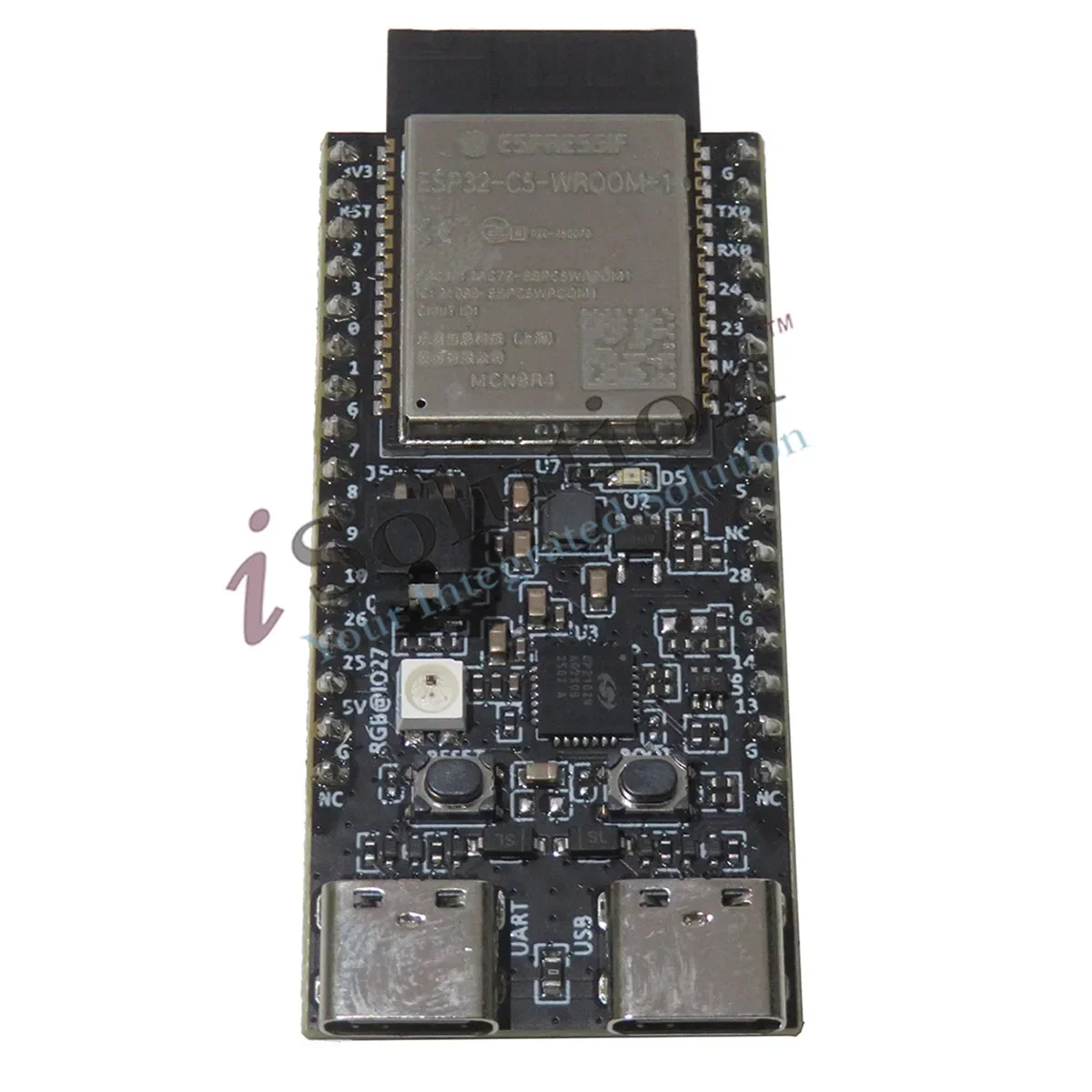 ESP32-C5-DevKitC-1 Development Board with Dual-Band WiFi6 ESP32-C5-WROOM-1 N8R8 Module
ESP32-C5-DevKitC-1 Development Board with Dual-Band WiFi6 ESP32-C5-WROOM-1 N8R8 Module