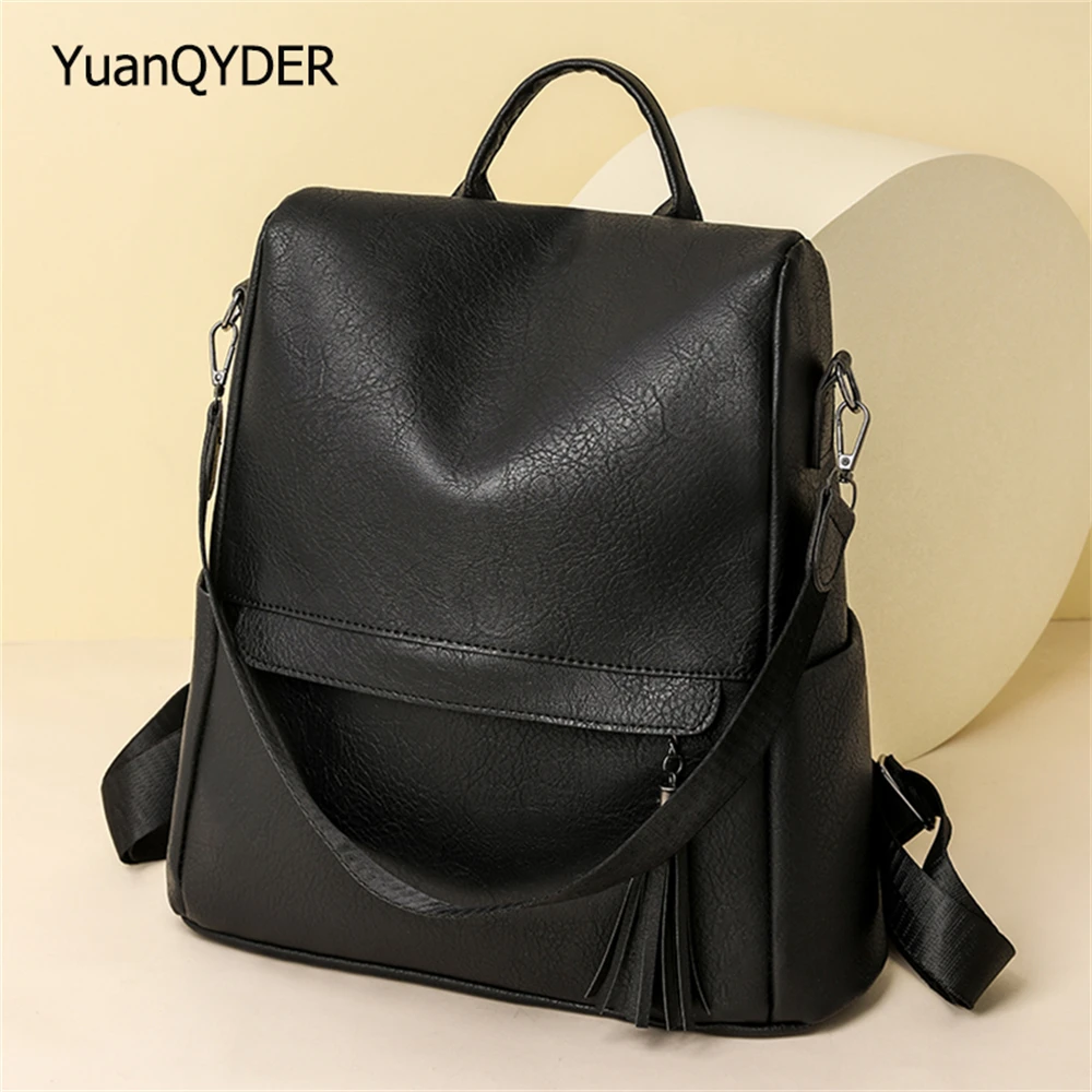 Solid Color Large Capacity Women's Backpacks Luxury Designer High Quality Leather Ladies Travel Backpack New Anti-theft Backpack
Solid Color Large Capacity Women's Backpacks Luxury Designer High Quality Leather Ladies Travel Backpack New Anti-theft Backpack