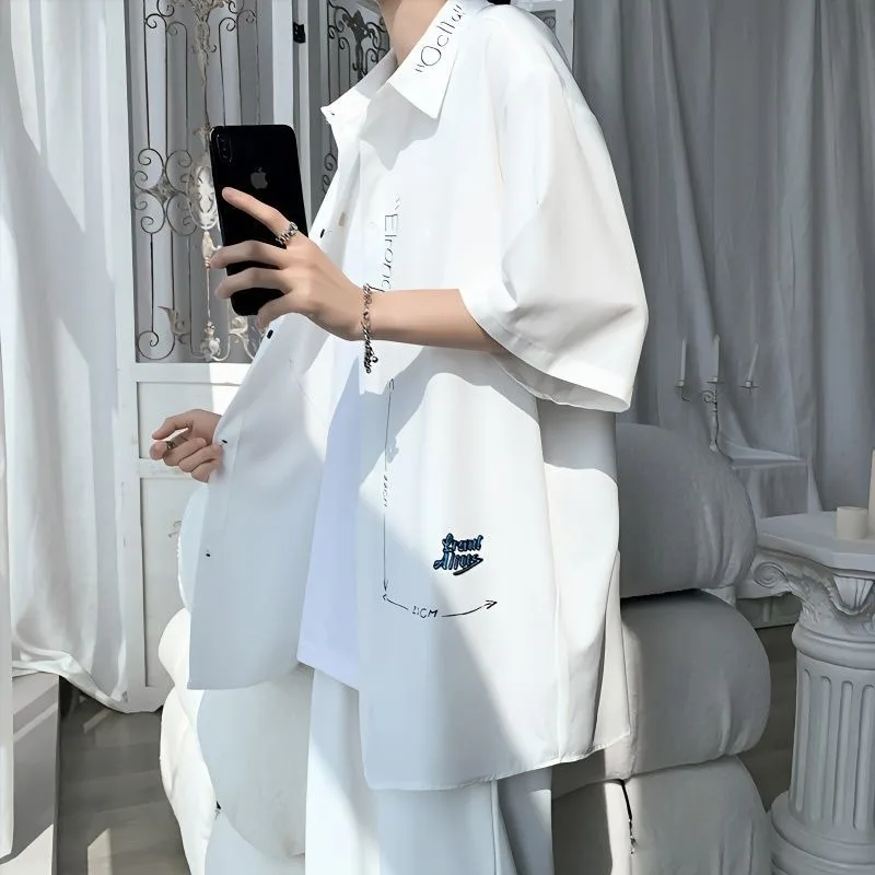 Personalized Ice Silk Shirt Short-sleeved Man Ascetic Trendy Brand Versatile Coat Hong Kong-style Cool Stylish Shirt Trendy
Personalized Ice Silk Shirt Short-sleeved Man Ascetic Trendy Brand Versatile Coat Hong Kong-style Cool Stylish Shirt Trendy