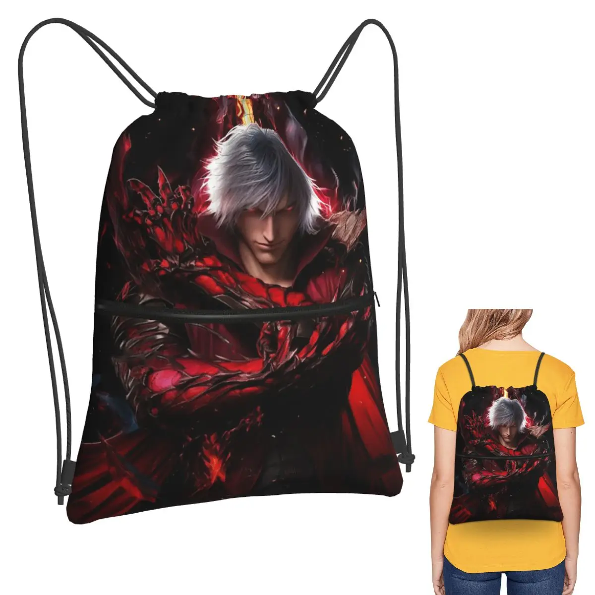 Devil May Cry Game Backpacks Fashion Drawstring Bags Sports Bag Book Bags for Travel Students
Devil May Cry Game Backpacks Fashion Drawstring Bags Sports Bag Book Bags for Travel Students