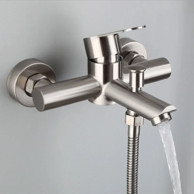 304 stainless steel bathtub faucet Shower Shower set Hot and cold water mixing valve bathroom shower triple faucet
304 stainless steel bathtub faucet Shower Shower set Hot and cold water mixing valve bathroom shower triple faucet