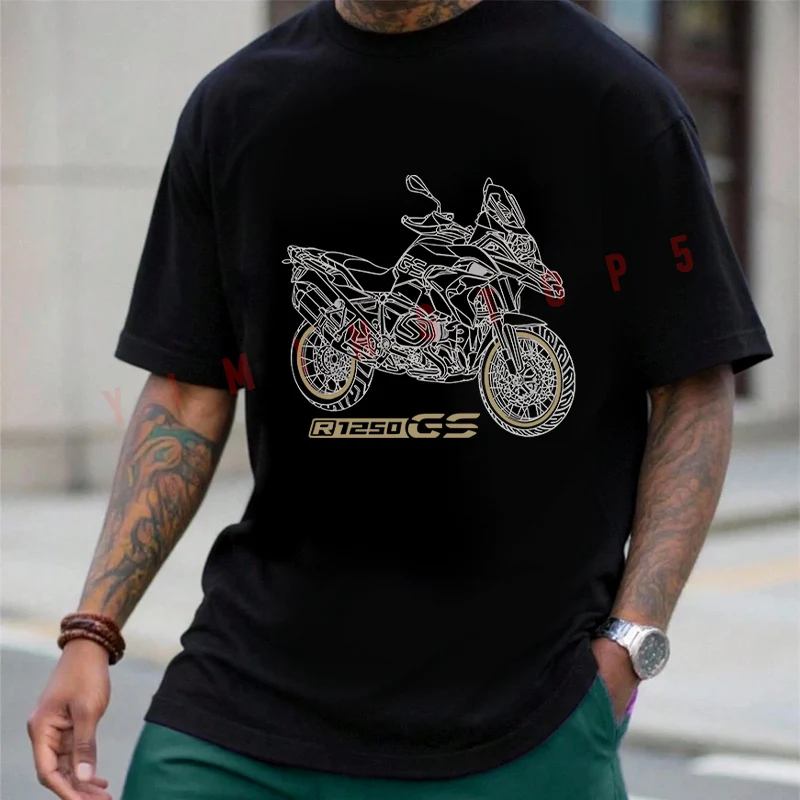 GS 1250 R 1250 GS Black Motorcycle T-Shirt Cotton Motorcyclist Men's Casual Short Sleeve Tops Tee 2026
GS 1250 R 1250 GS Black Motorcycle T-Shirt Cotton Motorcyclist Men's Casual Short Sleeve Tops Tee 2026