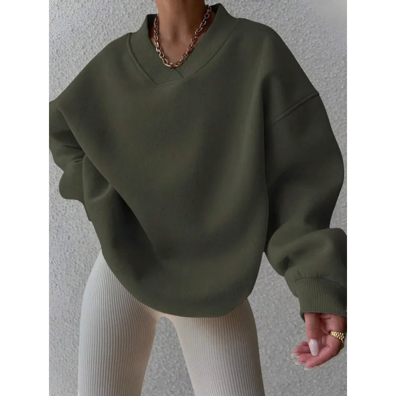 Loose Crew Neck Women's Fleece Sweater round Neck Velvet Shirt Spring 2026 Fashion Ladies' Comfortable Soft Sweatshirt
Loose Crew Neck Women's Fleece Sweater round Neck Velvet Shirt Spring 2026 Fashion Ladies' Comfortable Soft Sweatshirt