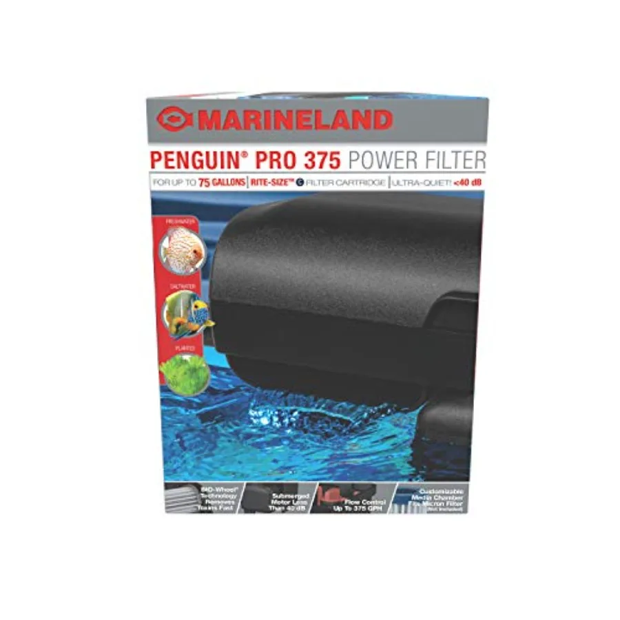 Penguin PRO 375 Power Filter, Multi-Stage Aquarium Filtration for
Penguin PRO 375 Power Filter, Multi-Stage Aquarium Filtration for