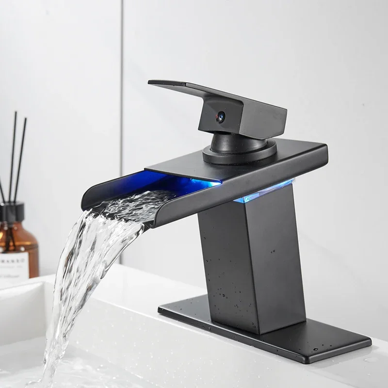 Baralho Torneira Bathroom Basin Faucet With Led Light Polished Tap Basin Deck Mounted Sink Mixers 3 Colors Change
Baralho Torneira Bathroom Basin Faucet With Led Light Polished Tap Basin Deck Mounted Sink Mixers 3 Colors Change