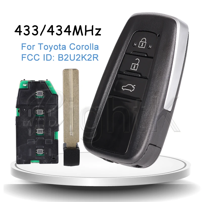 3 Buttons Car Remote Key Fob 433/434MHz FCCID B2U2K2R For Toyota Corolla Cross 2018+ 4A Chip 8990H-02050 Car Accessories Key
3 Buttons Car Remote Key Fob 433/434MHz FCCID B2U2K2R For Toyota Corolla Cross 2018+ 4A Chip 8990H-02050 Car Accessories Key