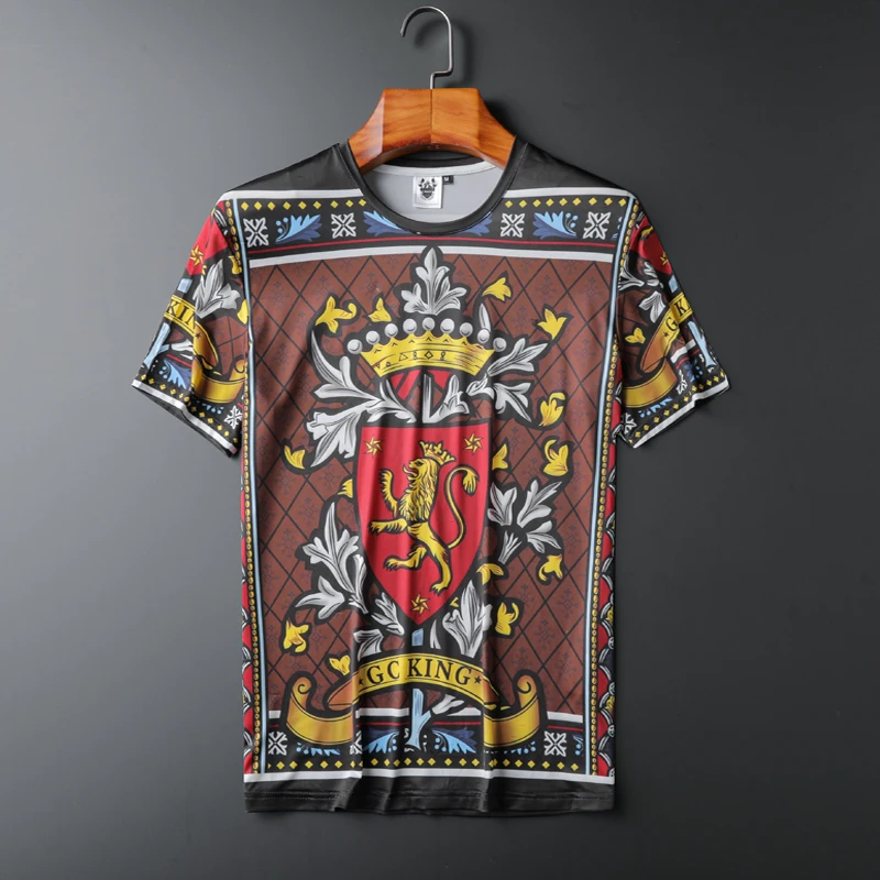European and American men's wear summer 2022 new Retro print with short sleeves and round collar Fashion ice silk T-shirt
European and American men's wear summer 2022 new Retro print with short sleeves and round collar Fashion ice silk T-shirt