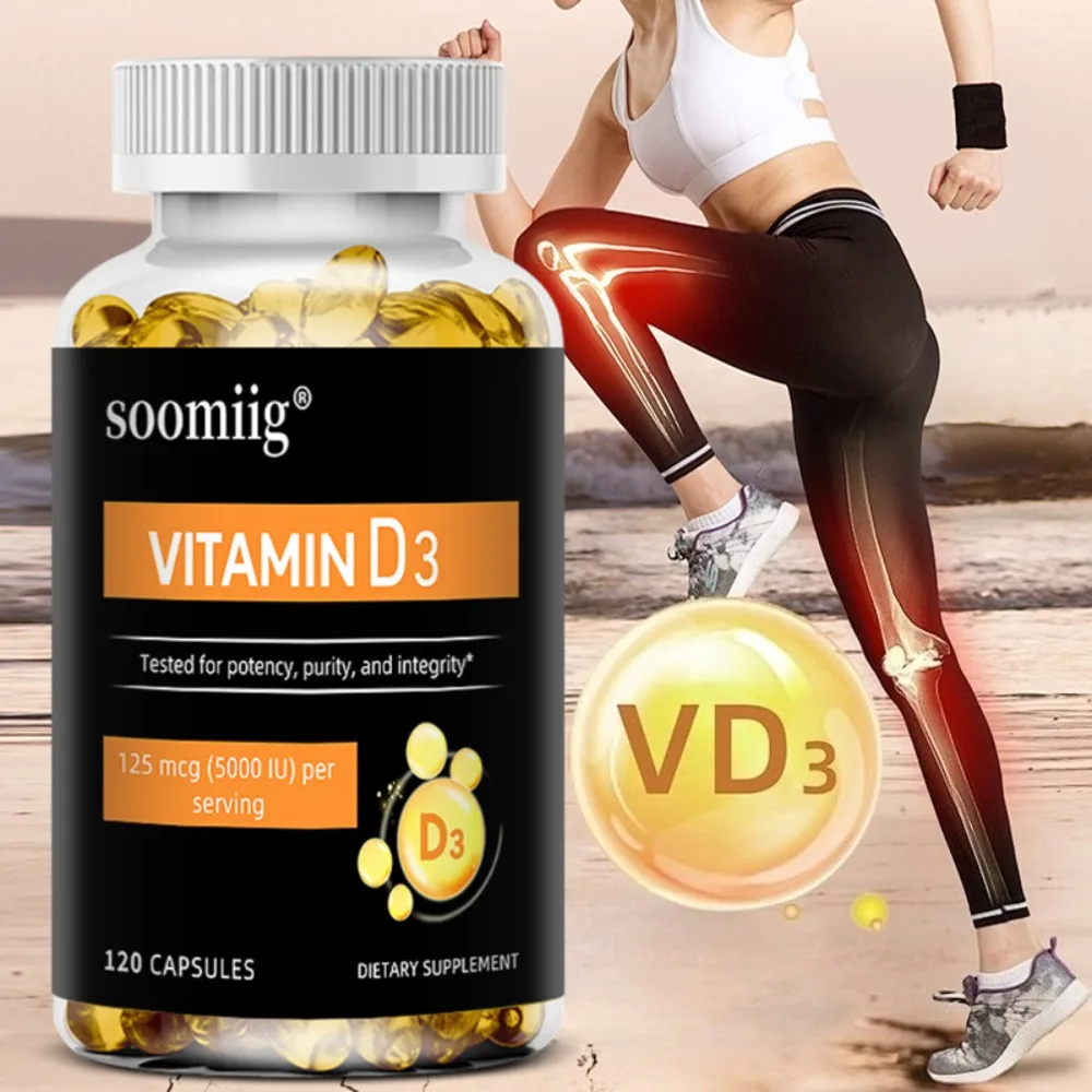 Vitamin D3 5000 IU 125 Mcg Vitamin D3 Capsules Healthy Muscle Function Helps Support Immune Health Strong Bones and Teeth
Vitamin D3 5000 IU 125 Mcg Vitamin D3 Capsules Healthy Muscle Function Helps Support Immune Health Strong Bones and Teeth