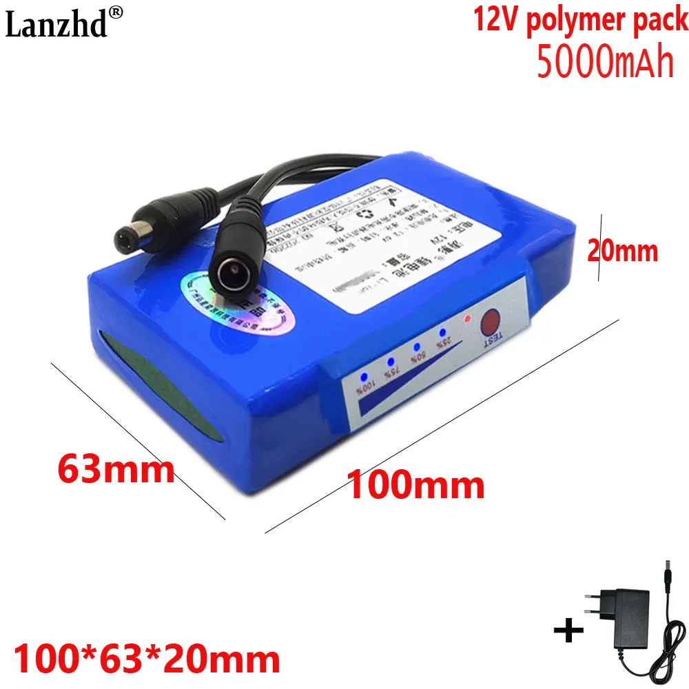1-10 3S1P battery pack DC 12V polymer For Outdoor lights fan fishing lights Bluetooth speakers GPS tracker battery 5000mAh
1-10 3S1P battery pack DC 12V polymer For Outdoor lights fan fishing lights Bluetooth speakers GPS tracker battery 5000mAh