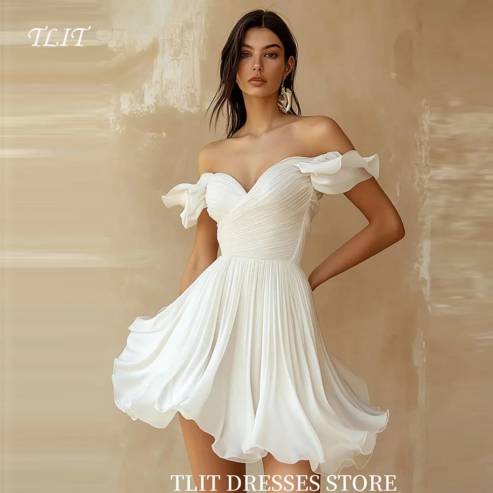 TLIT Sexy White A-LINE Chiffon Short Evening Gown Dress Sweetheart Off The Shoulder Draped Prom Gowns Customized Formal Party
TLIT Sexy White A-LINE Chiffon Short Evening Gown Dress Sweetheart Off The Shoulder Draped Prom Gowns Customized Formal Party