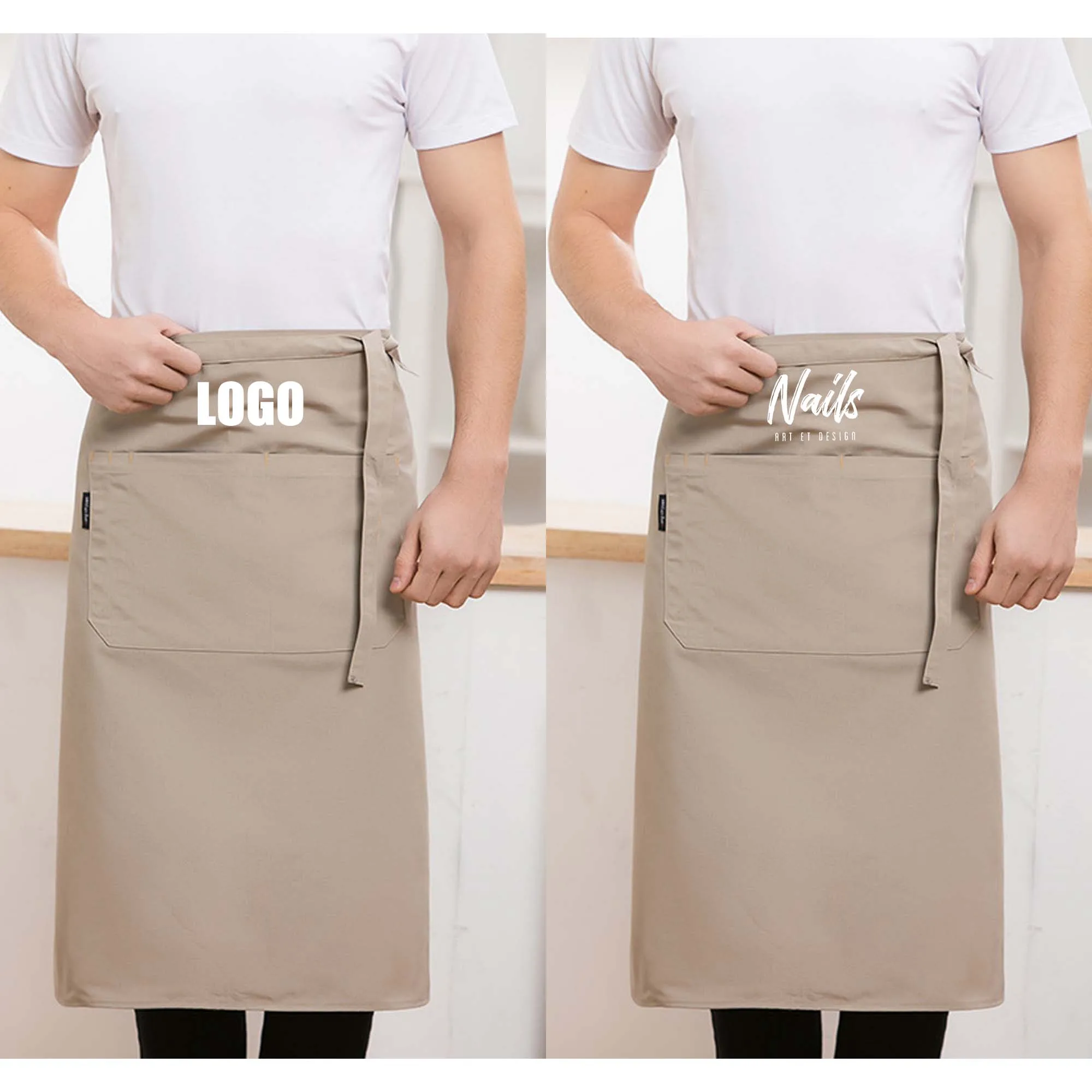 Hotel Restaurant Work Clothes Home Kitchen Solid Color Apron Uniform Waist Half body Apron
Hotel Restaurant Work Clothes Home Kitchen Solid Color Apron Uniform Waist Half body Apron