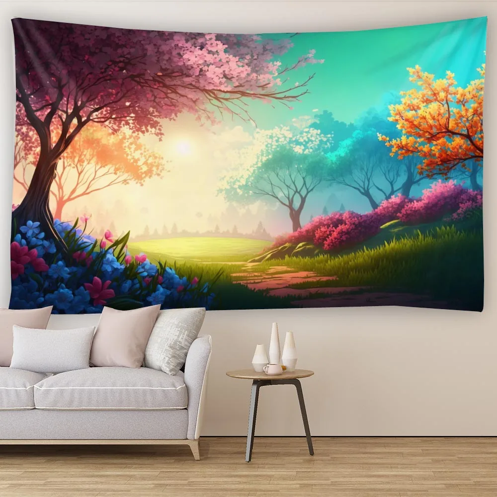 Colorful Illustration Tapestry Forest Aesthetics Bedroom Modern Minimalist Fabric Decoration Painting Wall Background Cloth
Colorful Illustration Tapestry Forest Aesthetics Bedroom Modern Minimalist Fabric Decoration Painting Wall Background Cloth