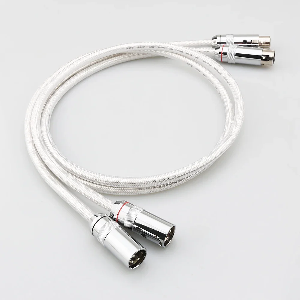 Audiocrast IC102AG 99.998% Pure Silver XLR Cable HiFi Audio Interconnect Solid PSS Pure Silver Core Wire Silver-Plated Plug
Audiocrast IC102AG 99.998% Pure Silver XLR Cable HiFi Audio Interconnect Solid PSS Pure Silver Core Wire Silver-Plated Plug