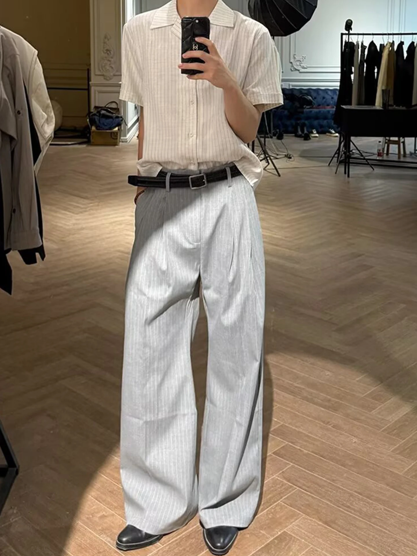 High Waist Slim Fit Striped Men's Pants Straight Leg Bell Bot Faionable Urban Sle Casual Long Trousers Autumn Wear
High Waist Slim Fit Striped Men's Pants Straight Leg Bell Bot Faionable Urban Sle Casual Long Trousers Autumn Wear