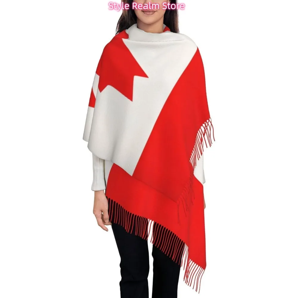 Канадский флаг с принтом, женский модный зимний шарф, мягкий длинный стиль, теплая шаль, шарфы, накидки 
Канадский флаг с принтом, женский модный зимний шарф, мягкий длинный стиль, теплая шаль, шарфы, накидки