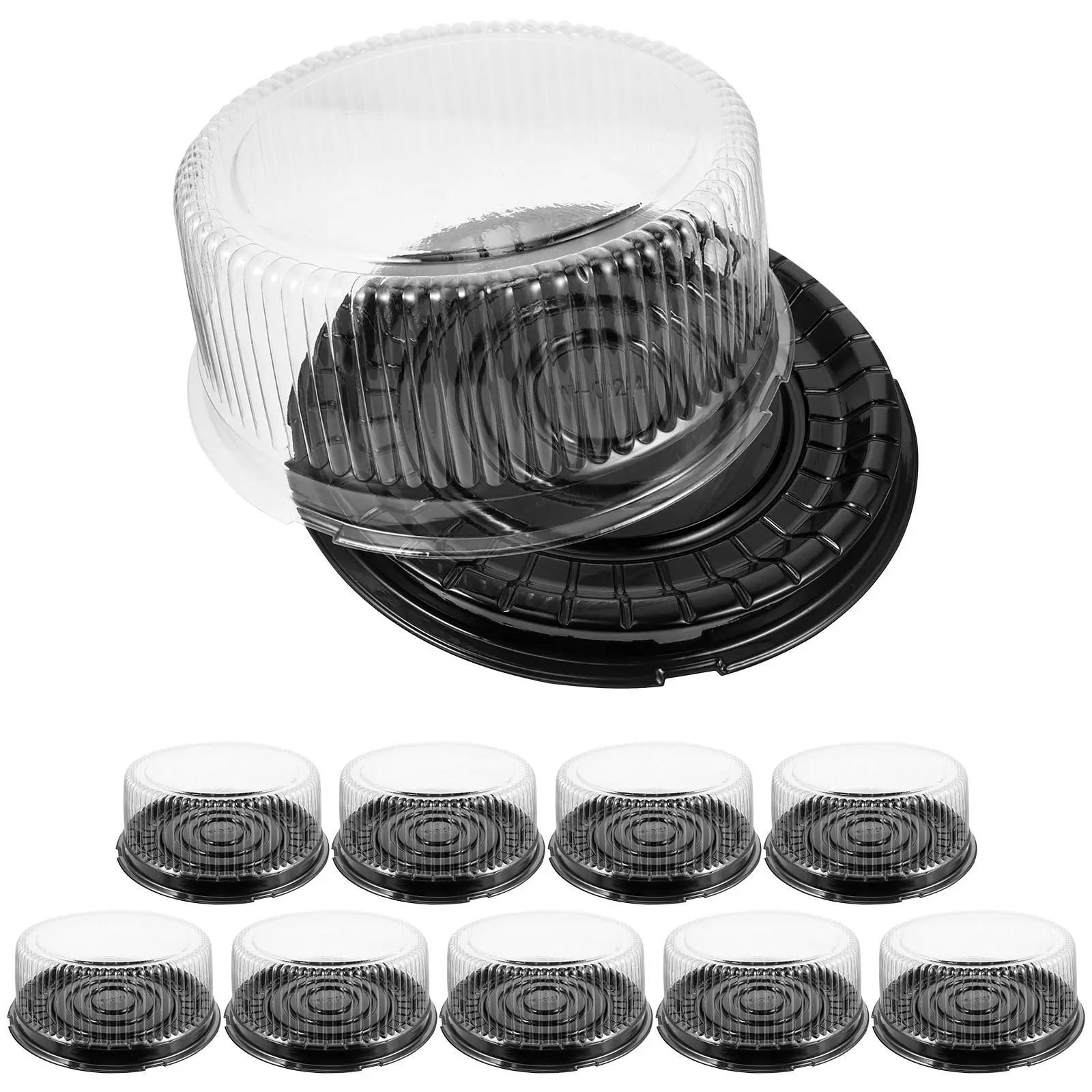 10pcs Inch Black Bottom Clear PET Plastic Cake Boxes Food Containers Bakery Plastic Cake Containers Party Supplies
10pcs Inch Black Bottom Clear PET Plastic Cake Boxes Food Containers Bakery Plastic Cake Containers Party Supplies