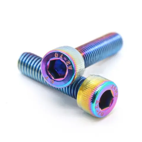 Stainless Steel Allen Bolts DIN912 M4 M5 M6 M8M10 Colorful/Burn Blue/Gold Hex Socket Cap Head Screws Motorcycle Decorative Bolts