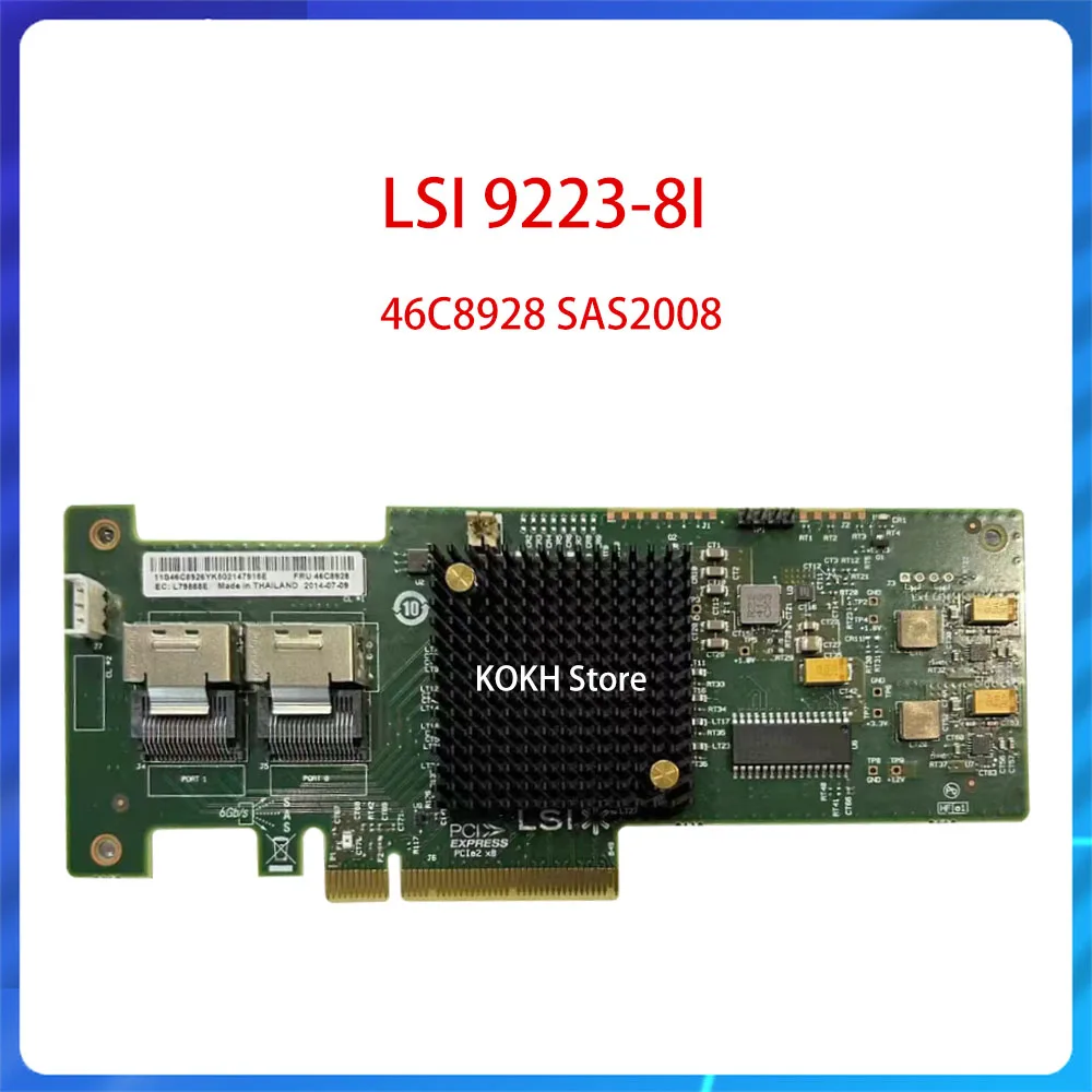LSI 9223-8I 6Gbps SAS 46C8928 SAS2008 Smart Array Card Server Array Card Controller Board
LSI 9223-8I 6Gbps SAS 46C8928 SAS2008 Smart Array Card Server Array Card Controller Board
