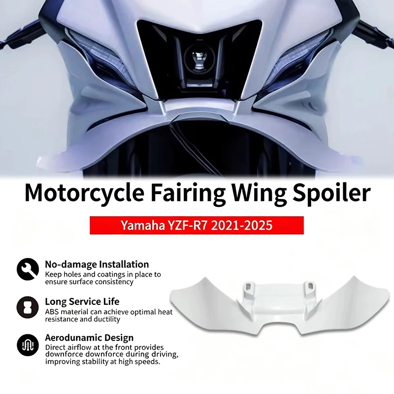 For YAMAHA R7 2022-2025 Motorcycle Beak Winglet Downforce Naked ABS Plastic Frontal Spoilers Front Lower Lip Spoiler Fixed Wing
For YAMAHA R7 2022-2025 Motorcycle Beak Winglet Downforce Naked ABS Plastic Frontal Spoilers Front Lower Lip Spoiler Fixed Wing