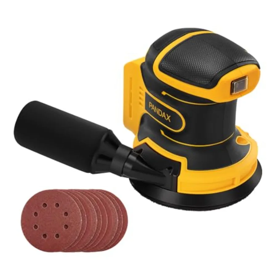 5'' Brushless Cordless Random Orbital Sander Compatible with Dewalt 20V MAX Battery TOOL ONLY,12, 000OPM Palm Sander, Dust Bag,
5'' Brushless Cordless Random Orbital Sander Compatible with Dewalt 20V MAX Battery TOOL ONLY,12, 000OPM Palm Sander, Dust Bag,