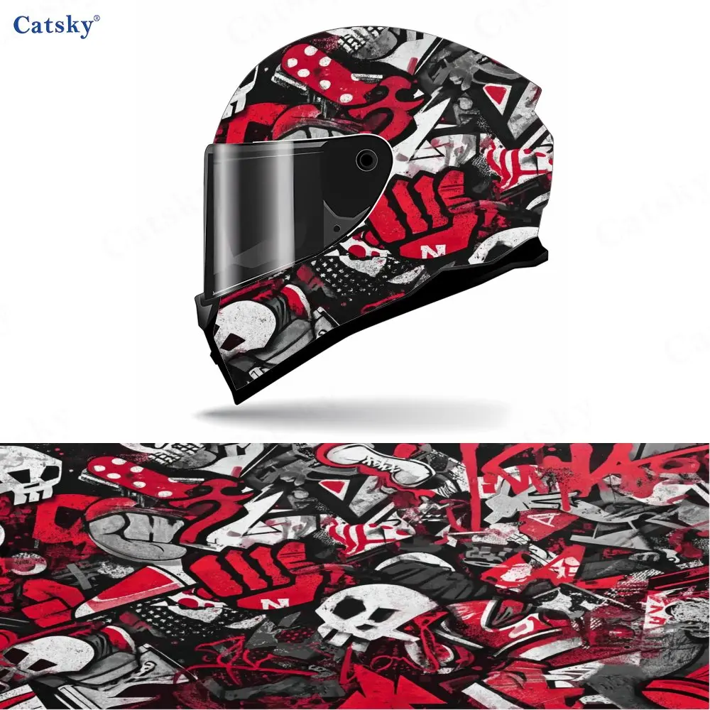 Cool Graffiti Skeleton1-piece Motorcycle Racing Helmet Exclusive Sticker, 2D Full Face Coating Sticker, Durable PVC Construction
Cool Graffiti Skeleton1-piece Motorcycle Racing Helmet Exclusive Sticker, 2D Full Face Coating Sticker, Durable PVC Construction