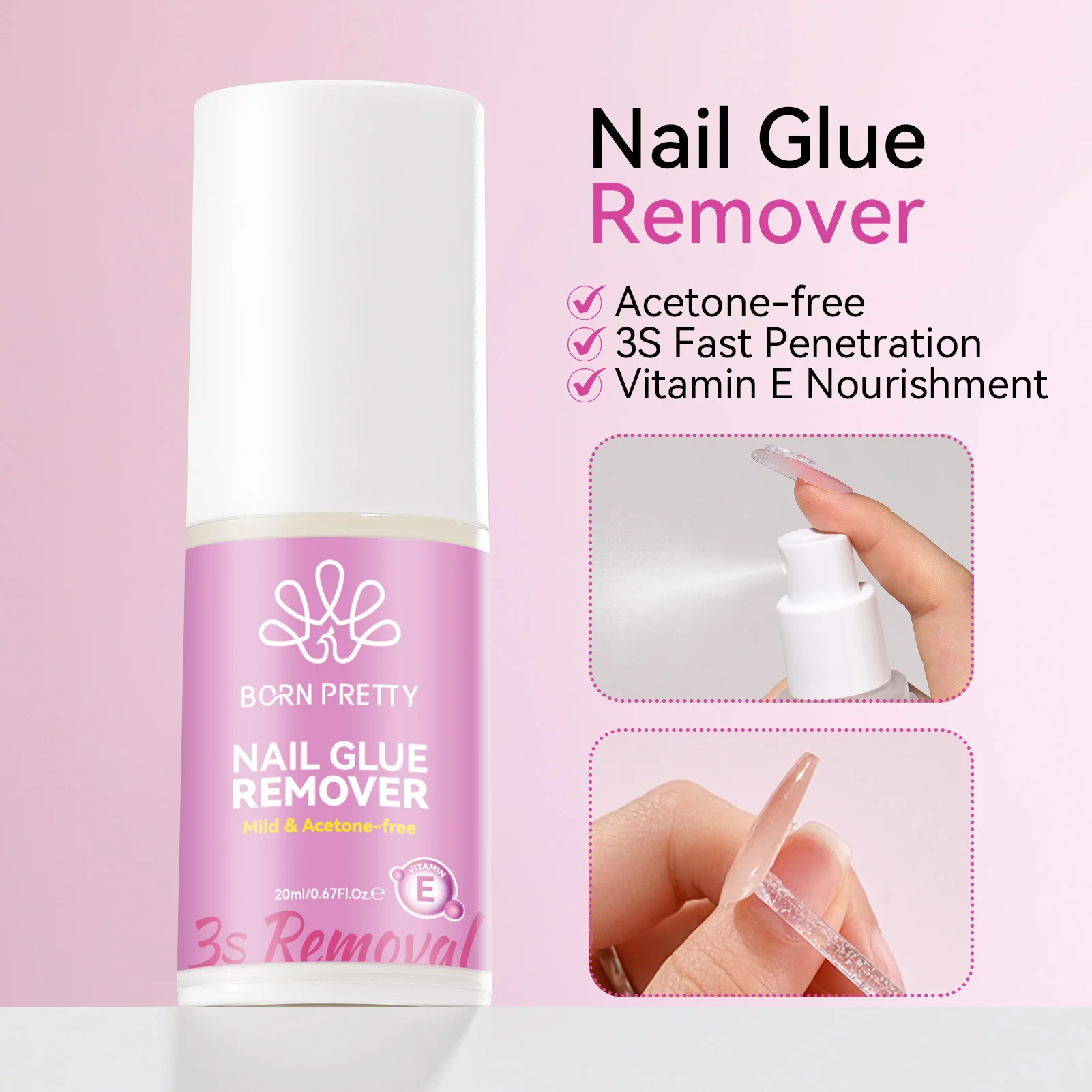 BORN PRETTY 20ml Nail Glue Remover Gel Nail Polish 3S Faster Reusable False Nail Tips Press On Nails Easy To Soften Remover Tool
BORN PRETTY 20ml Nail Glue Remover Gel Nail Polish 3S Faster Reusable False Nail Tips Press On Nails Easy To Soften Remover Tool