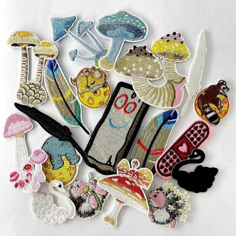 20Pcs/Lot Feather Mushroom Animal Iron on Patches Cloth Embroidered Applique Clothes Accessories Repair Hole Stickers Patch
20Pcs/Lot Feather Mushroom Animal Iron on Patches Cloth Embroidered Applique Clothes Accessories Repair Hole Stickers Patch