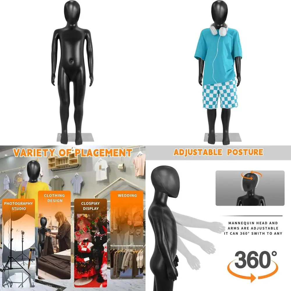 Детский манекен в полный рост, 43,3 см, черный, реалистичный, с отсоединяемыми частями тела и металлическим основанием
Детский манекен в полный рост, 43,3 см, черный, реалистичный, с отсоединяемыми частями тела и металлическим основанием