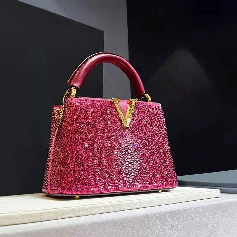 Designer Bags Brand Leather Dia Handbag Rhinestone Shoulder Cross-Body Tote Bags For Women Bolso Marca Lujo Hot Selling
Designer Bags Brand Leather Dia Handbag Rhinestone Shoulder Cross-Body Tote Bags For Women Bolso Marca Lujo Hot Selling