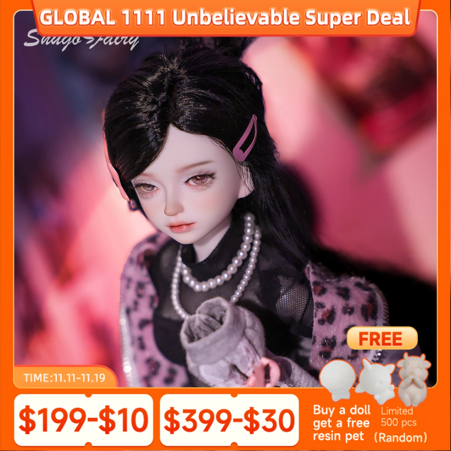 Senlwin D Bjd Кукла 1/4 Bubo Современная мода Хип-хоп Стиль Черный шелковый кружевной марлевый шарнир Куклы Shugafairy Bjd Фигурка
Senlwin D Bjd Кукла 1/4 Bubo Современная мода Хип-хоп Стиль Черный шелковый кружевной марлевый шарнир Куклы Shugafairy Bjd Фигурка