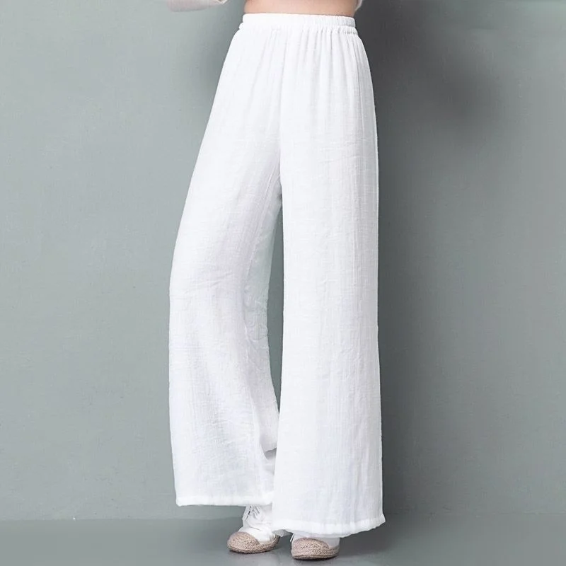 Summer Women Cotton Linen Casual Wide Leg Pants Chinese Style Vintage High Waist Pant Female Loose Trousers Mujer
Summer Women Cotton Linen Casual Wide Leg Pants Chinese Style Vintage High Waist Pant Female Loose Trousers Mujer