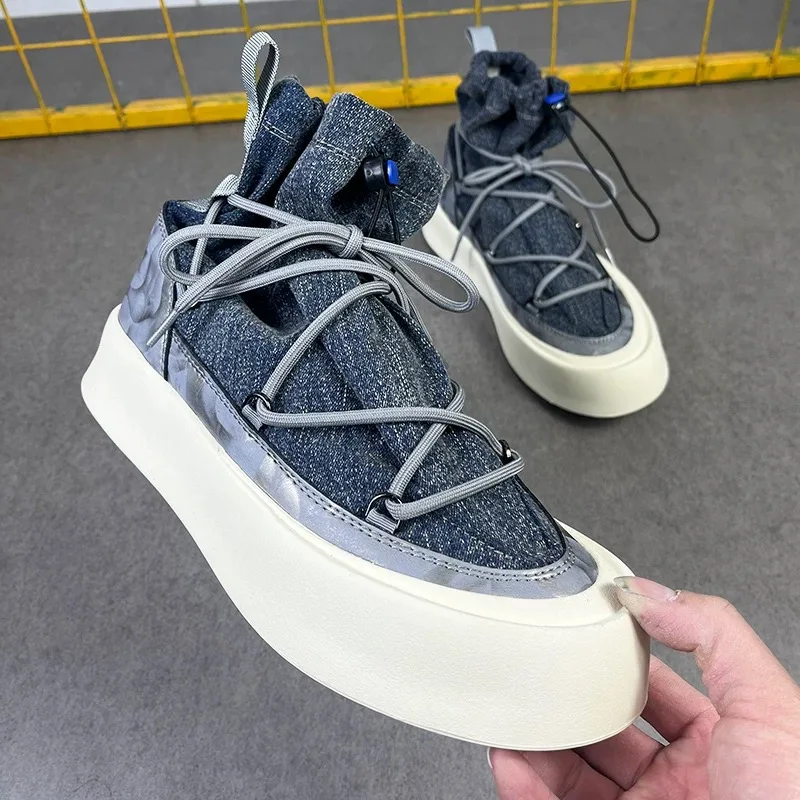 Brand Men's Sneakers and Casual Shoes High Top Canvas Shoe Men's Running Shoes Flats Black Shoes For Man
Brand Men's Sneakers and Casual Shoes High Top Canvas Shoe Men's Running Shoes Flats Black Shoes For Man
